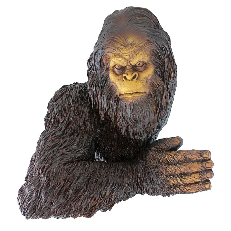 Design Toscano DB583078 Bigfoot The Bashful Yeti Indoor/Outdoor Garden Tree Sculpture, 15 Inches Wide, 12 Inches Deep, 15 Inches High, Handcast Polyresin, Full Color Finish - Image 1